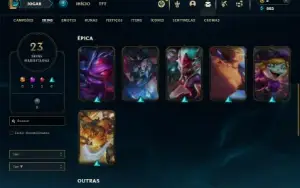 Bronze 3 com 85 Champs e 23 Skins ( Mais de 20 Jogos )