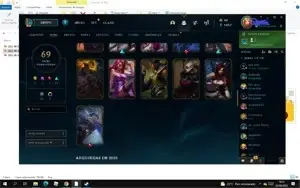 Conta no LoL com mais de 60 skins Level 324 + conta Valorant