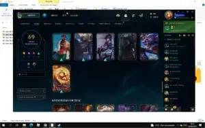 Conta no LoL com mais de 60 skins Level 324 + conta Valorant