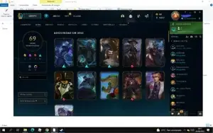 Conta no LoL com mais de 60 skins Level 324 + conta Valorant