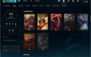 Vendo Conta LoL com várias skins (Urgente!)
