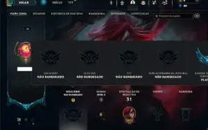 Unranked com 36 Champs e 3 Skins ( Ex Platina )