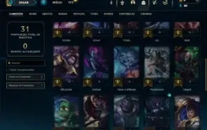 Unranked com 36 Champs e 3 Skins ( Ex Platina )