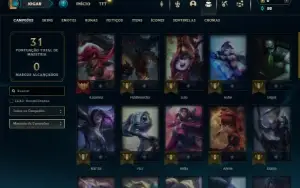 Unranked com 36 Champs e 3 Skins ( Ex Platina )