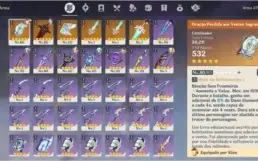 Ar 51 Ayaka, Klee, Shogun Raiden, Qiqi e Jean + 6 Armas T5