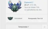 Conta diamante 2 75% winrate