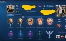 Conta mobile legends mítico 2 70 heróis, 77 skins