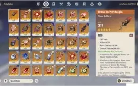 CHILDE C1, RAIDEN BAAL, KLEE, VENTI, HARPA CELESTIAL E +