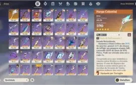 CHILDE C1, RAIDEN BAAL, KLEE, VENTI, HARPA CELESTIAL E +