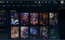 Conta League of Legends 1110 Skins (Rammus Rei, Riven Camp)