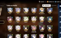 Conta de epic seven com 11 ML+ 30 k de skystones+1000 folhas
