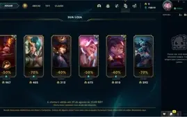 Conta gold IV muitas skins espolio