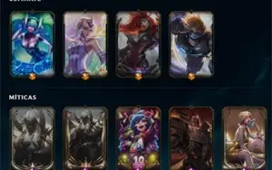 Conta de lol com 351 skins e full acesso