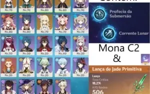 AR 52 Ayaka, Zhongli, Mona C2, Venti, Lança de Jade