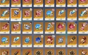 AR 52 Ayaka, Zhongli, Mona C2, Venti, Lança de Jade