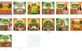 Pack Canva Hortifruti - 13 Artes Editáveis
