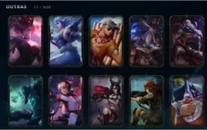 CONTA DIAMANTE 4 SMURF, VARIAS SKINS