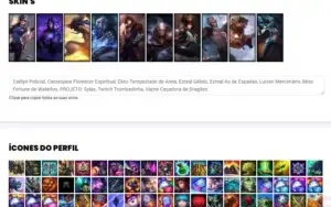 Conta unranked com 12 Skins e 39 Champs