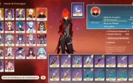 AR34 Diluc+Skin, Kazuha e Cyno [Conta Main Homem]