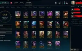 Conta Rara com Pax Sivir e Ahri Kda Edição de Prestigio