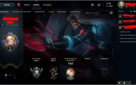 Conta Rara com Pax Sivir e Ahri Kda Edição de Prestigio
