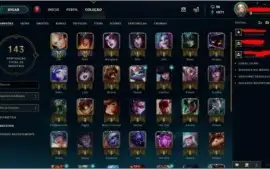 Conta Rara com Pax Sivir e Ahri Kda Edição de Prestigio