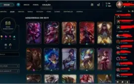 Conta Rara com Pax Sivir e Ahri Kda Edição de Prestigio