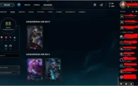 Conta Rara com Pax Sivir e Ahri Kda Edição de Prestigio