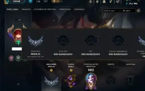 Prata 3 com TODOS os Champs e 349 Skins ( MID / ADC / JG )