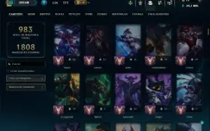 Prata 3 com TODOS os Champs e 349 Skins ( MID / ADC / JG )