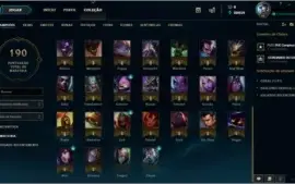 Conta lv 88, 20 skins, 30k+ de essencia, 53 campeões