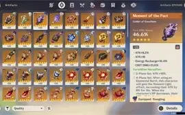 conta genshin impact AR58 ✨ zhongli, albedo, eula e mais!