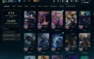 Bronze 1 com TODOS os Champs e 166 Skins ( MONO SUP )