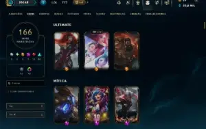 Bronze 1 com TODOS os Champs e 166 Skins ( MONO SUP )