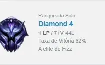 CONTA DIAMANTE IV LOL