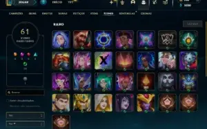 Bronze 4 com 35 Champs e 13 Skins + 2 Fragmentos