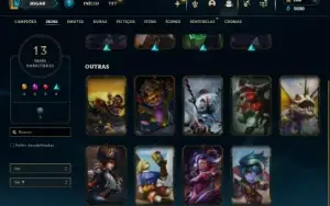 Bronze 4 com 35 Champs e 13 Skins + 2 Fragmentos