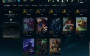 Bronze 4 com 35 Champs e 13 Skins + 2 Fragmentos