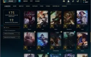 Conta prata 2 com 23 skins e 54 champs ( 3 vitoriosas )
