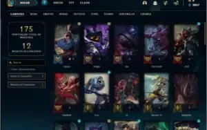 Conta prata 2 com 23 skins e 54 champs ( 3 vitoriosas )