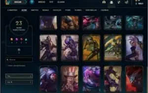 Conta prata 2 com 23 skins e 54 champs ( 3 vitoriosas )