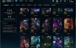 Conta prata 2 com 23 skins e 54 champs ( 3 vitoriosas )