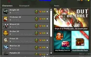 Conta com 9 8/8 @ ITENS TOPS - Realm Of The Mad God (ROTMG)