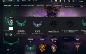 Conta Platina 4 com 120 Champs e 114 Skins