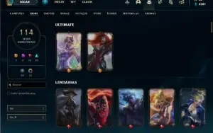 Conta Platina 4 com 120 Champs e 114 Skins