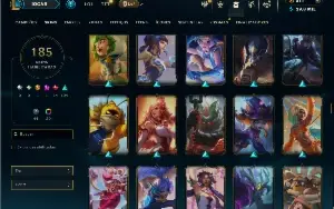 Unranked com TODOS os champs e 185 Skins ( ADC / SUP )