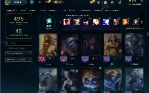Unranked com TODOS os champs e 185 Skins ( ADC / SUP )