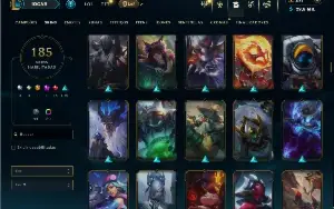 Unranked com TODOS os champs e 185 Skins ( ADC / SUP )