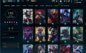 Unranked com TODOS os champs e 185 Skins ( ADC / SUP )