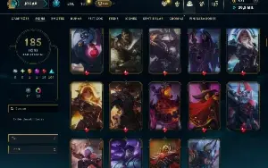 Unranked com TODOS os champs e 185 Skins ( ADC / SUP )